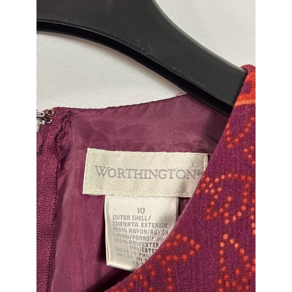 Vintage Y2K Worthington Floral Print Sleeveless Maxi Dress 10 Boho Lined - Picture 7 of 8